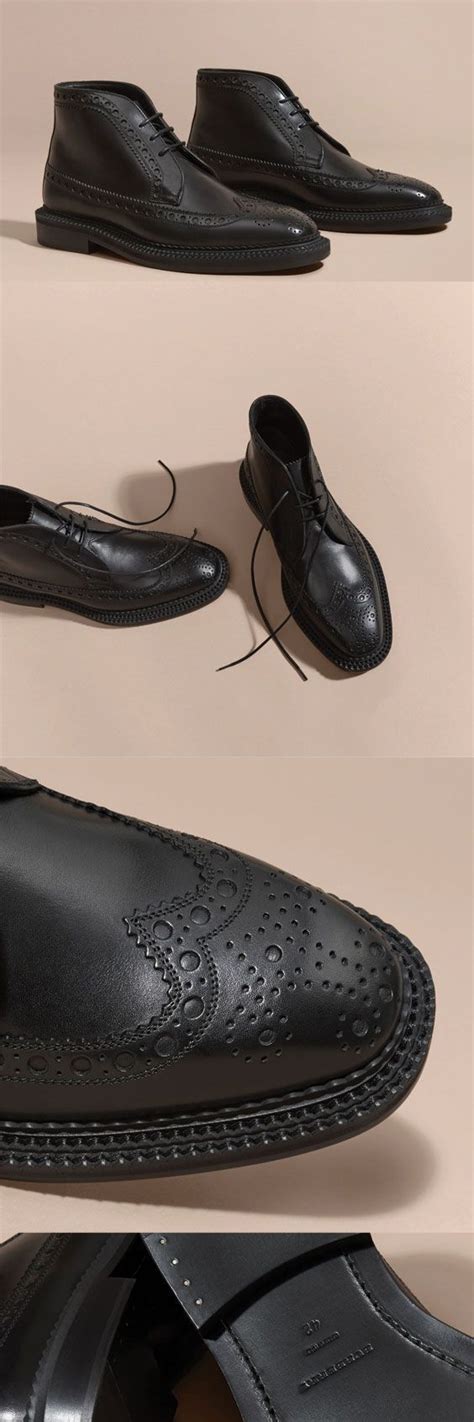 burberry leather brogue boots|Men's Boots .